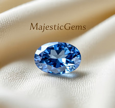 5 Ct Natural Blue Diamond Oval Cut VVS1 D Grade Certified 1 Free Gift