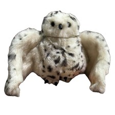 NWT FOLKMANIS SNOWY OWL PUPPET STUFFED ANIMAL PLUSH SPINNING HEAD WHITE P2