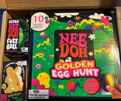 Nee Doh Golden Egg Hunt Set Of 10 Squishy Surprise Plus 2 Extra