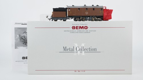 Bemo H0m 1299 114 Dampfschneeschleuder Xrot d 9214 RhB Metal Collection | Zustand: Gebraucht