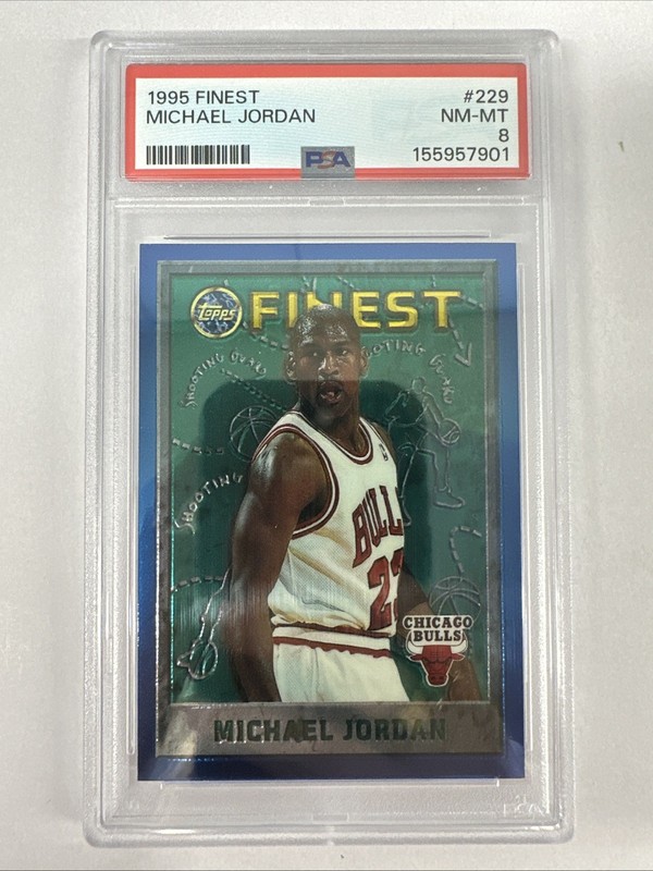 1995 Topps Finest Basketball Michael Jordan #229 Chicago Bulls PSA 8 - TCCCX