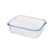 Optical Rectangular Glass Cake Dish Baking Bakeware Pan Tray 3 Sizes