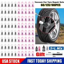 60X Tire Vacuum Repair Screw Rubber Nail Plug Car Tyre Puncture Repair Kit US