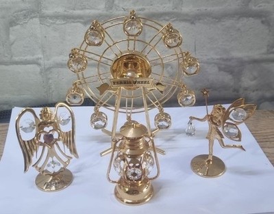 4 x Crystal Temptations 24k vergoldet mit Swarovski Kristallen Restposten
