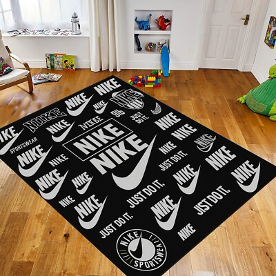 ナイキ Nike Swoosh Rug ラグマット Sneaker Rug, Shoe Rug, Sports Decor Rug, Basketball Theme Area Mat