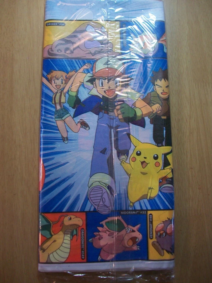 Emocionante mantel de plástico vintage Pokemon - American Greetings - 54" por 96" Foto 2 de 2