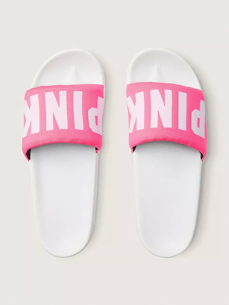 Pink slides shoes victoria secret hot sale