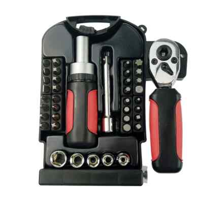 40pc Short Handle Tool Set Stubby Set Ratchet Crampons Movable Spanner