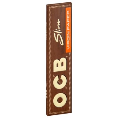 OCB Drehpapier Unbleached Virgin Slim Papers Blättchen (50 Hefte x 32 Blatt)