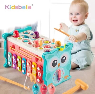 Hämmern Spielzeug Montessori 8 in 1 Angelspiele Feinmotorik Kleinkind Activiti