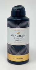 1 NEW BATH  BODY WORKS GINGHAM LEGEND FOR MEN ALL OVER SPRAY COLOGNE CAN 3.7 OZ