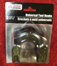 Tool Bench Hardware 3 Pack Universal Metal Tool Hook Hanger W/ Screws -Organizer
