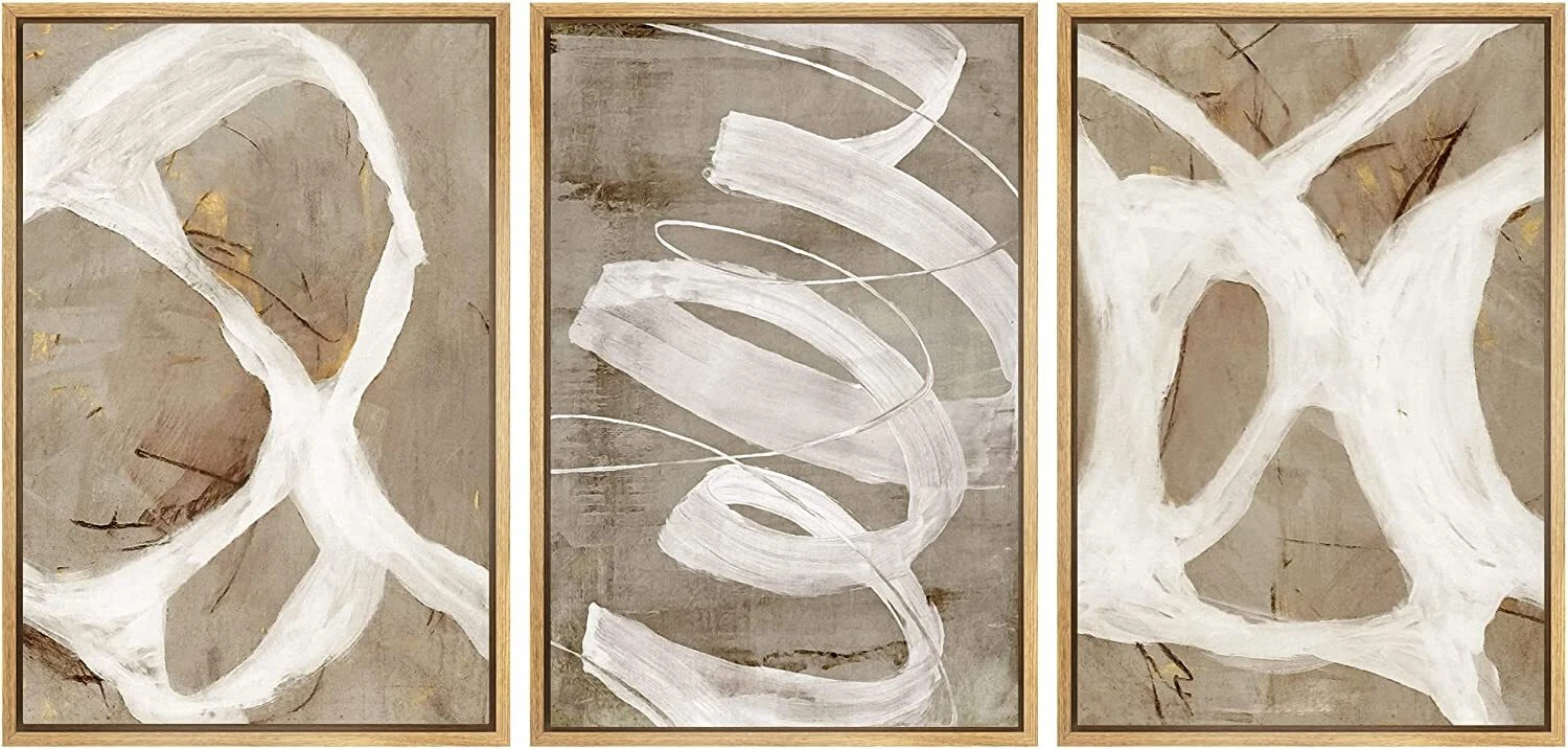 White and Brown Minimalist Wall Art Framed Canvas Prints Set of 3
Opens in a new window or tab