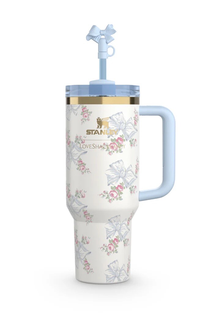 The Stanley X LoveShackFancy 💙 Rosa Beaux Blue 40 oz. Quencher