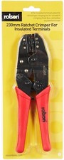 2 x Rolson 230mm Ratchet Crimper for Insulated Terminals