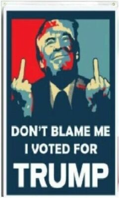 3X5 TRUMP 2024 MIDDLE FINGER DON'T ME I VOTED FOR TRUMP FLAG VERTICAL BANNER