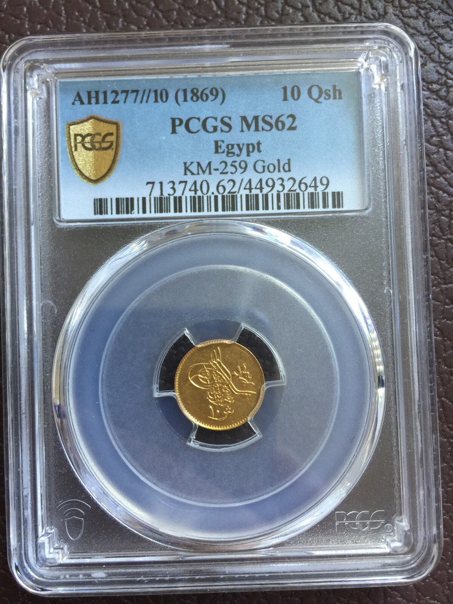 AH1277//4(1863) エジプト 5クルシュ 金貨 PCGS MS62 Yahoo!オークション - AH1277//4(1863) エジプト 5クルシュ 金貨