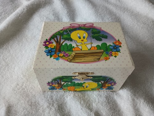 Caja de música y collar vintage 1997 Looney Tunes Piolín Joyería Joyería - Imagen 2 de 12