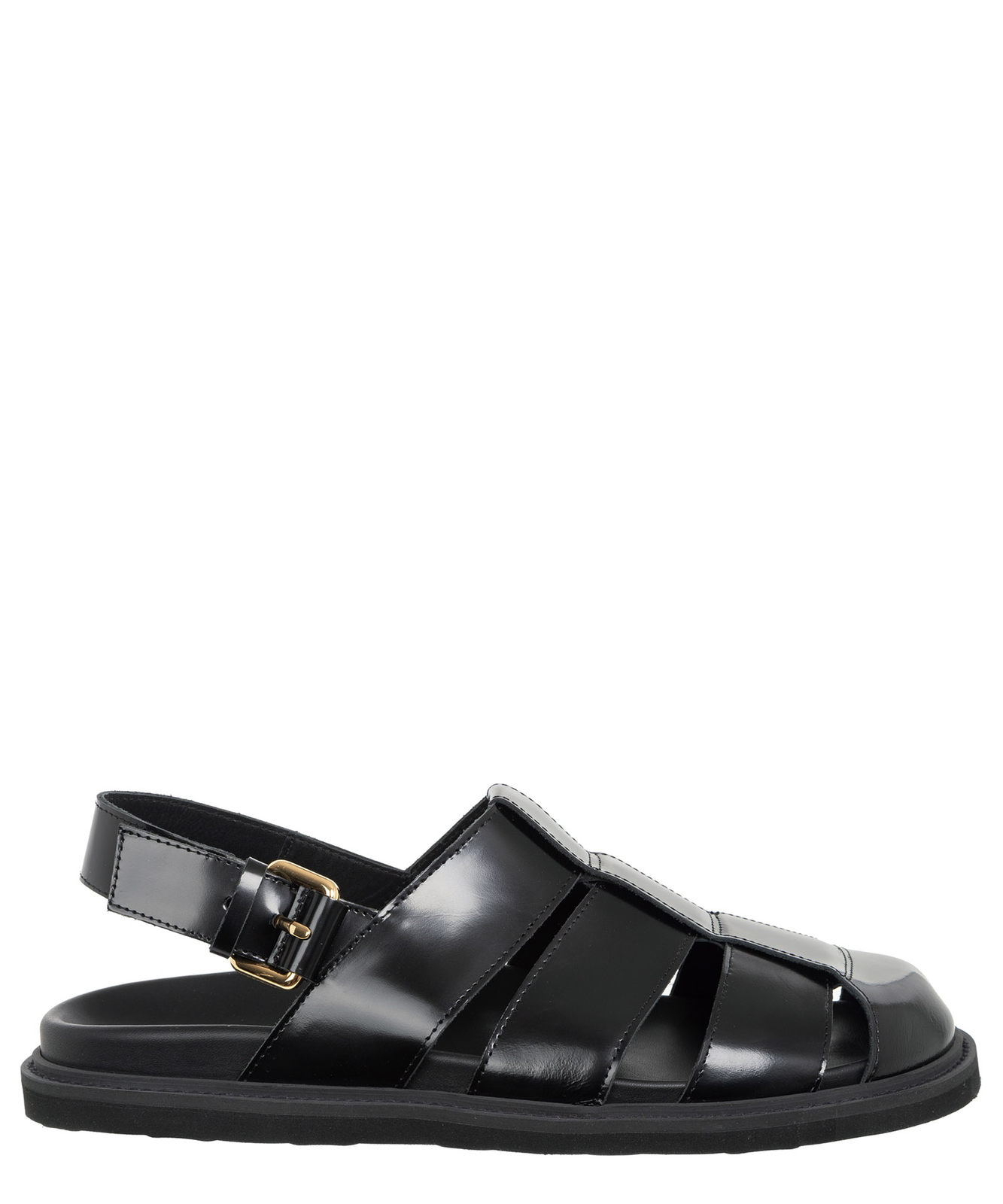 Moschino sandali uomo MB10073G0MGB0000 nero Black logo pelle 36190₽
