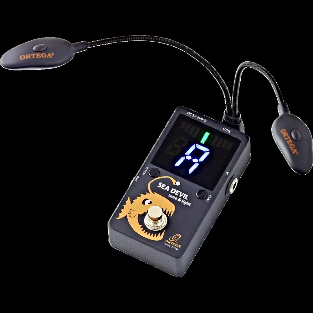 Chromatic Pedal Tuner with Adjustable Lights to Illuminate Pedal Board