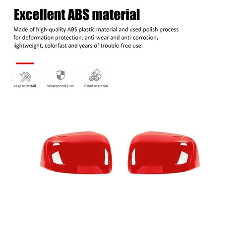 2x Red Rear Side View Mirror Cover For 2011-21 Durango/Grand Cherokee Exterior - Picture 10 of 11