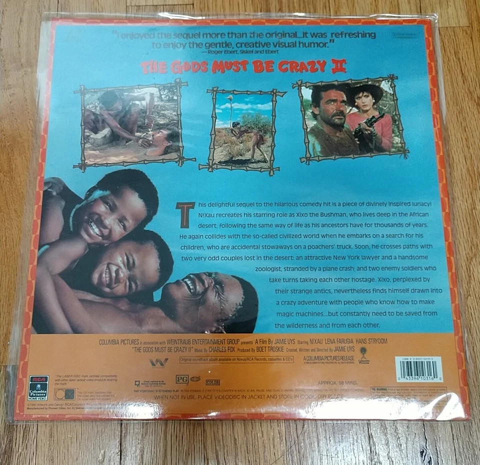 THE GODS MUST BE CRAZY II Laserdisc LD VERY GOOD CONDITION RARE PART 2 TWO FUNNY - Imagem 2 de 4