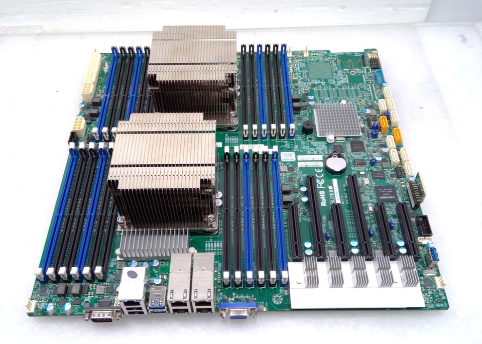 Supermicro X10DRI-T4+ INTEL Motherboard + Heatsink With  I/O Shiel and Heat sink - Image 2 of 4