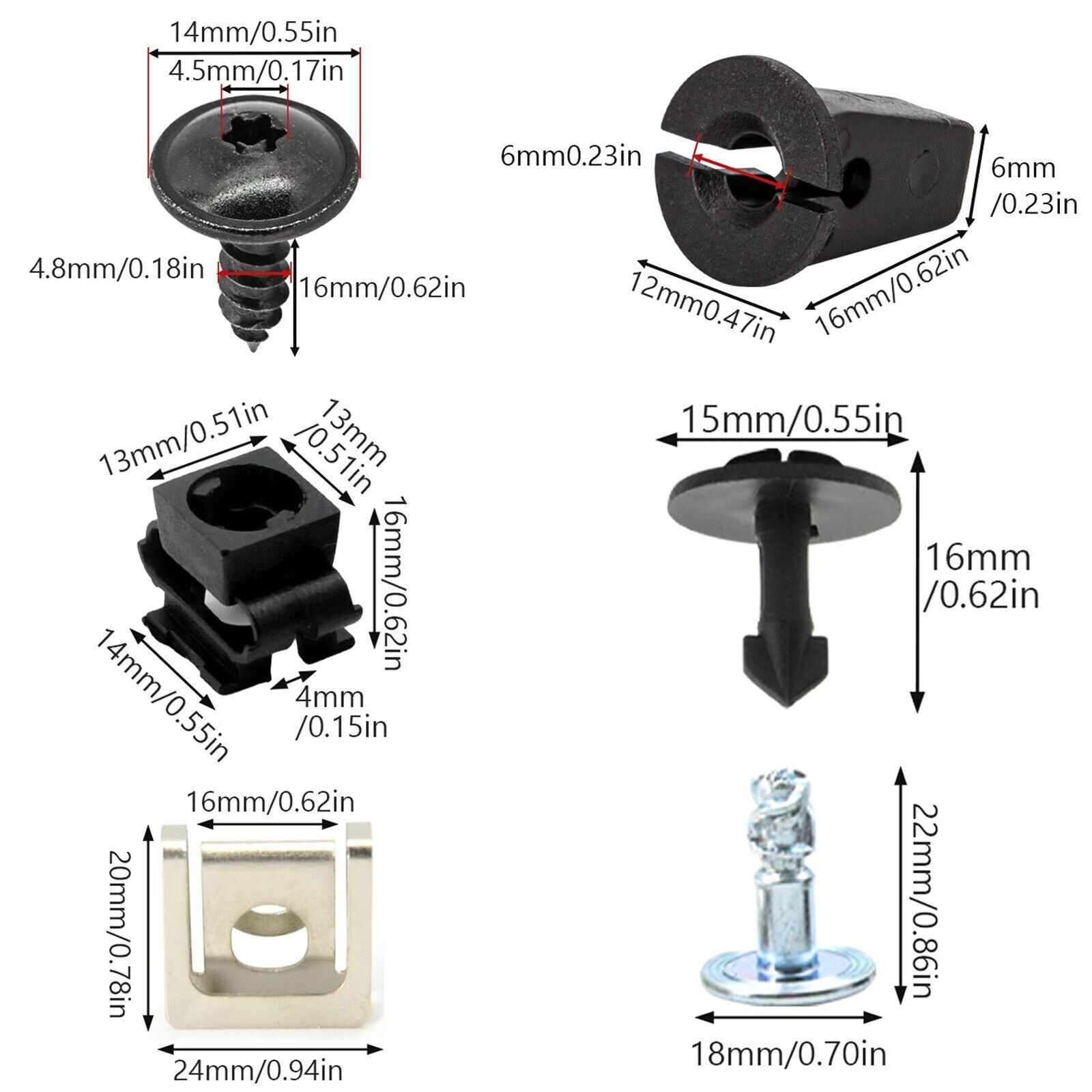 50x Fit For Toyota Engine Cover Clip Screw Undertray Splash Liner