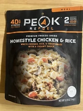 Peak Refuel Homestyle Chicken & Rice | Premium Freeze Dried Camping Food | Ba...