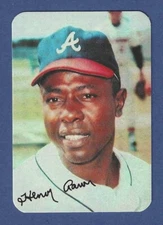 HANK AARON - 1969 TOPPS SUPER RP CARD - BRAVES - MINT CONDITION