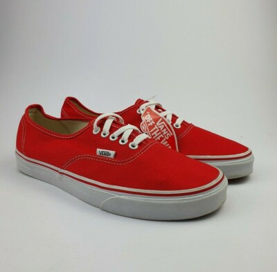 Vans Classics Shoes Authentic Sneakers Red Skateboard Shoes Surf Men's Red
