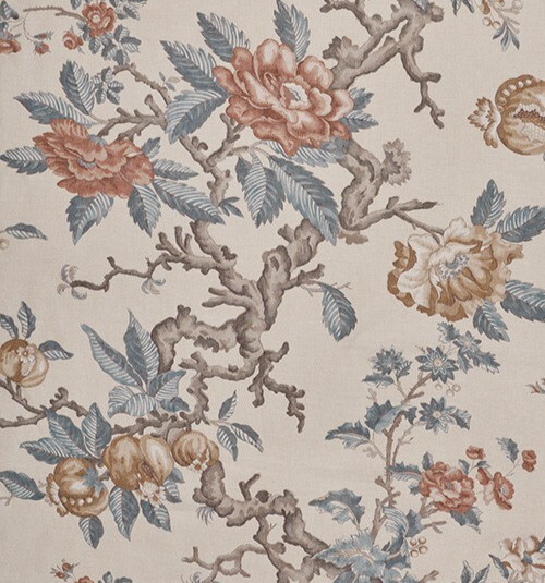 GUY GOODFELLOW CURTAIN FABRIC DESIGN Garsington 4.8 METRES RUSSET 100% LINEN