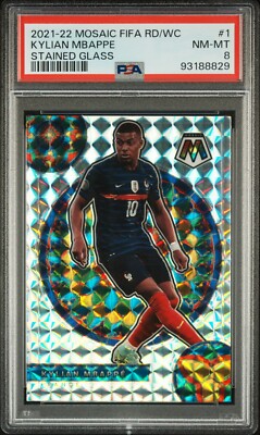 KYLIAN MBAPPE PSA 8 2021-2022 PANINI MOSAIC FIFA ROAD TO WORLD CUP