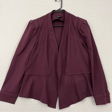 City Chic Burgundy Open Front Business/office Blazer/jacket Size 20