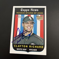 Clayton Richard White Sox 2008 Signed Autographed Topps Heritage Card #716