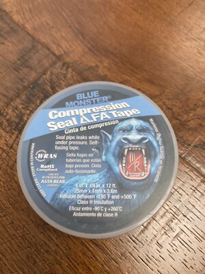 Millrose Blue Monster 76085 Compression  Seal Tape, DIY Repair (12 ft x 1'' Roll)