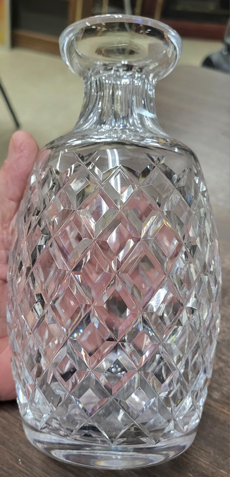 Waterford Crystal Pineapple Pattern Decanter with Crystal Ball Stopper