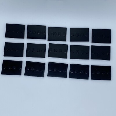 LEGO COMPATIBLE Lot Of 15 Mini-Figure Stand Pieces 1 X 4 Display Plate-READ LOOK
