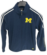 Michigan Wolverines Full Zip Sweatshirt Jacket Womens Size Large Adidas