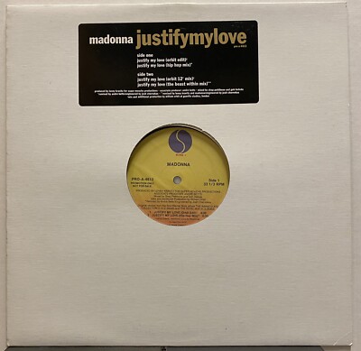 Madonna Justify My Love 1990 US Promo Remixes 12'' Shep Pettibone Lenny Kravitz