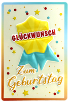 Kinder Geburtstagskarte 3D Karte Geburtstag GrußKarte GlüCkwunschkarte Sterne