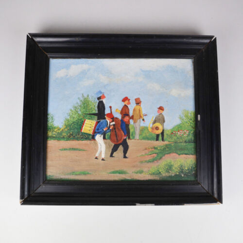 Paintings - old picture - framed - unsigned - presumably Brazil - musicians - Picture 1 of 9