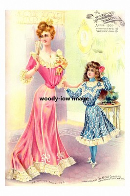 rp10646 - Damen & Mädchen Mode von 1901 - ideal zum Einrahmen - Druck 6x4
