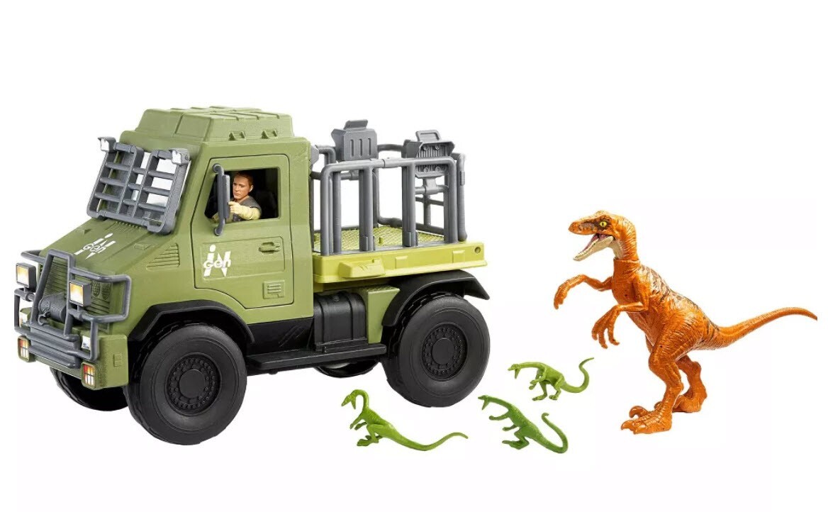 Jurassic World LEGACY Isla Sorna JEEP Expedition Set- TRUCK RAPTOR