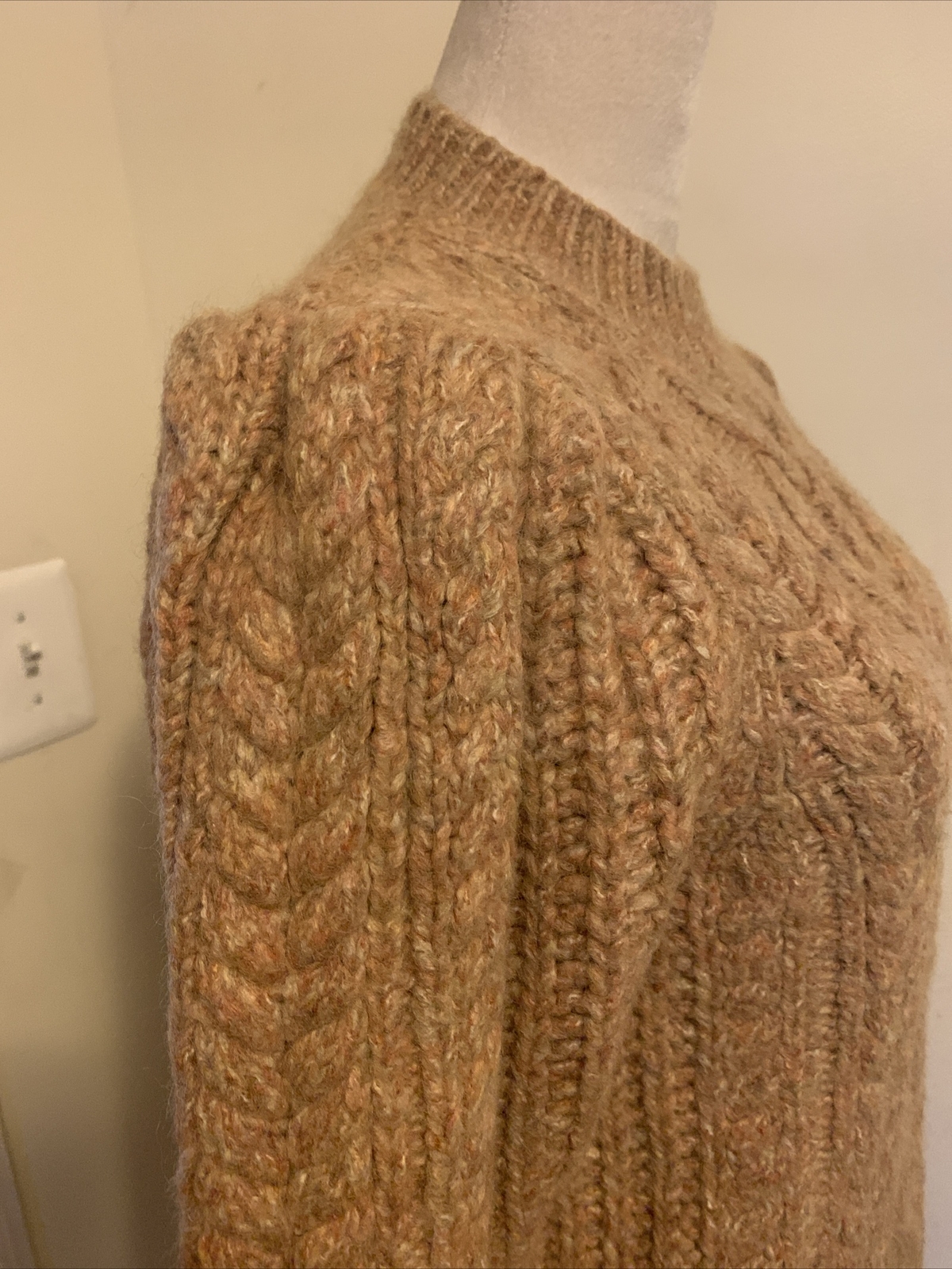 Isabel Marant Etoile Women’s Raith Cable- Knit Sweater Size 36/S Tan Color image 3