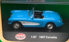 1:87 Diecast Model Power 1957 Chevrolet Corvette, Blue NIB! HO5576