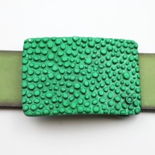 Studded belt buckle emerald green gift idea buckle removable clasp
