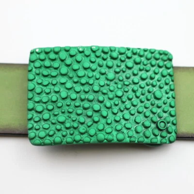 Noppen Gürtelschnalle smaragdgrün Geschenkidee Buckle Wechselschließe - Bild 1 von 4