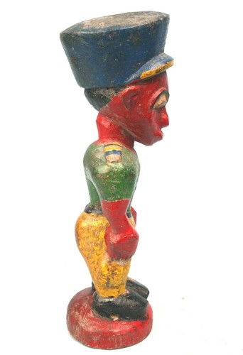 Art Africain - Ancien Colon Baoulé - Uniforme et Casquette - Couleurs du Brésil - Picture 4 of 10