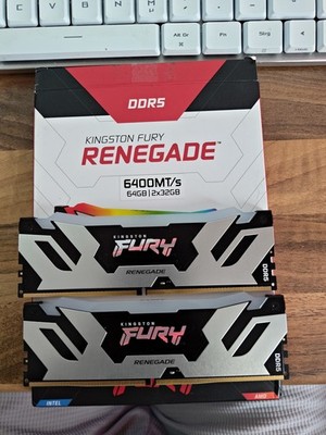 Kingston FURY Renegade RGB DDR5   64 GB (2×32 GB) | 6400 MHz | CL32 | WIE NEU